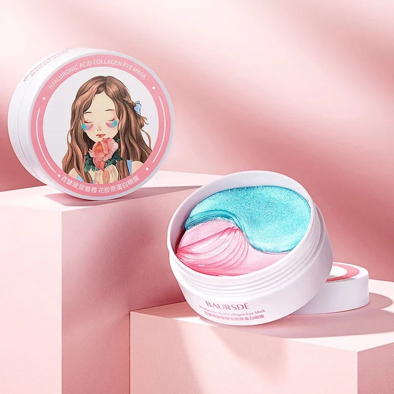 SADOER Sakura Collagen Eye Mask – Brightening & Firming Patches Collagen Eye Patches Qme