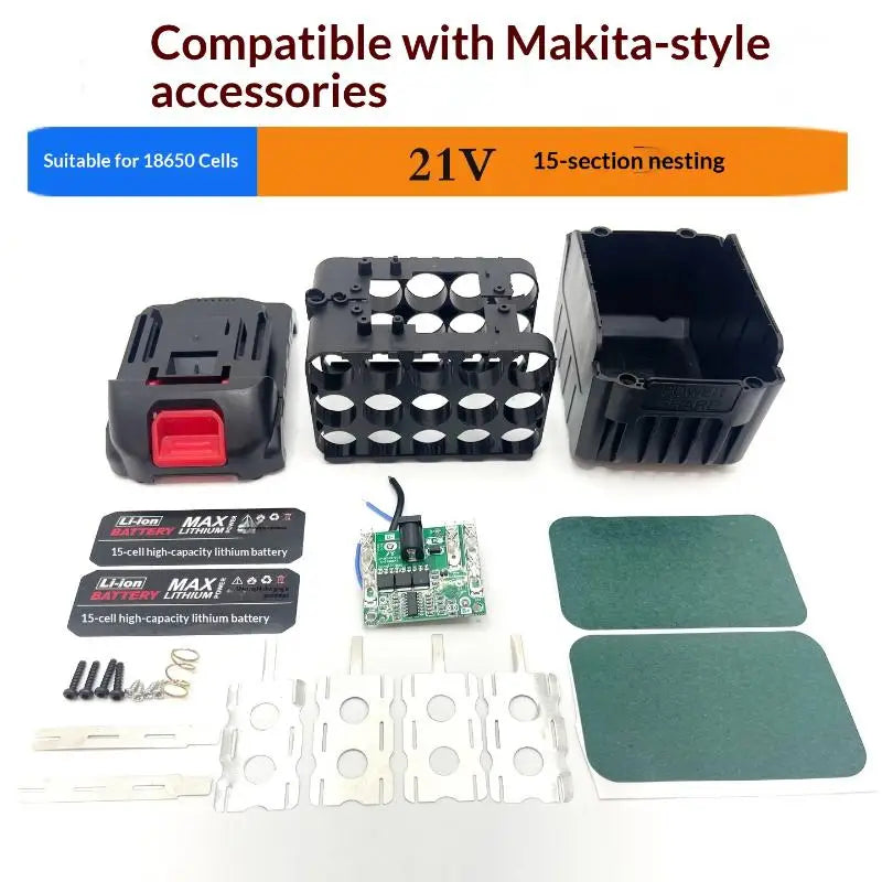 21V 18650 Battery Case Holder 5S 50A – DIY Screwdriver Pack Battery Pack Case Qme A3