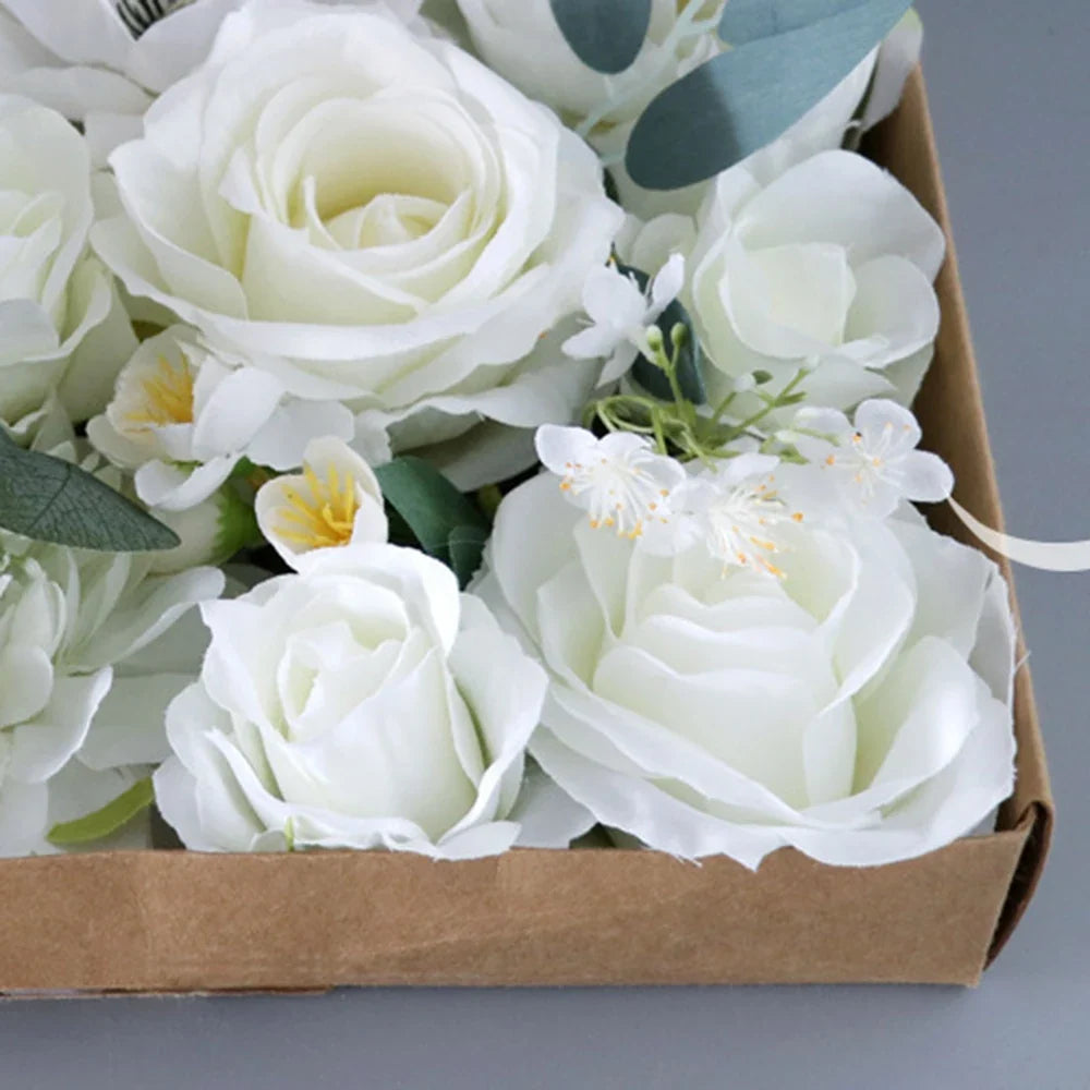 Silk Flower Box – Wedding, Proposal & Birthday Home Decor Artificial Flower Box Qme