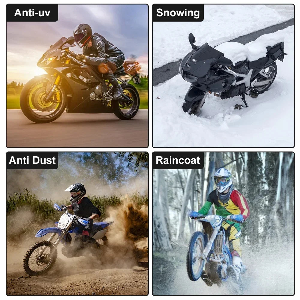 Waterproof Motorcycle Cover All Season UV Dustproof XL – 190T Motorcycle Cover Qme