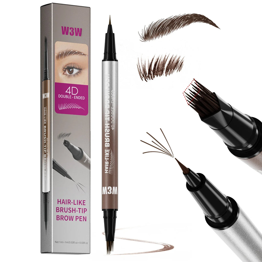 2-in-1 Dual-Ended Eyebrow Pen & Brush Tip | Natural Brows Eyebrow Pen Qme W680-3