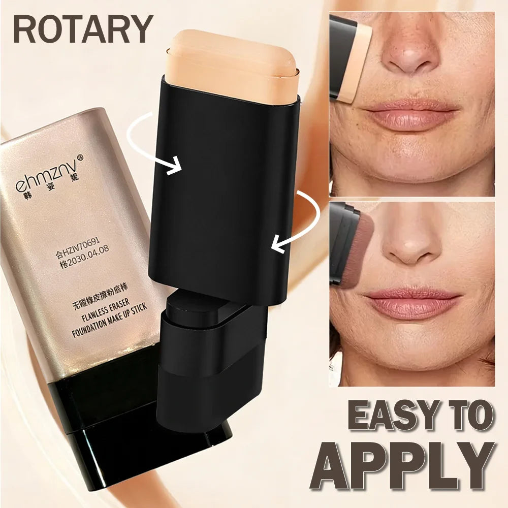 Dual-Head Foundation Stick with Built-In Brush | Qme Foundation Stick Qme
