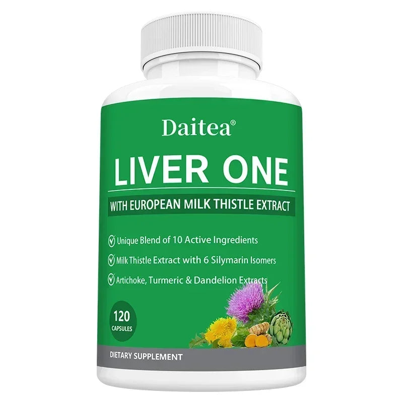 Milk Thistle & Dandelion Root Capsules – Daily Liver Support Herbal Supplement Qst 120 count 5 bottle