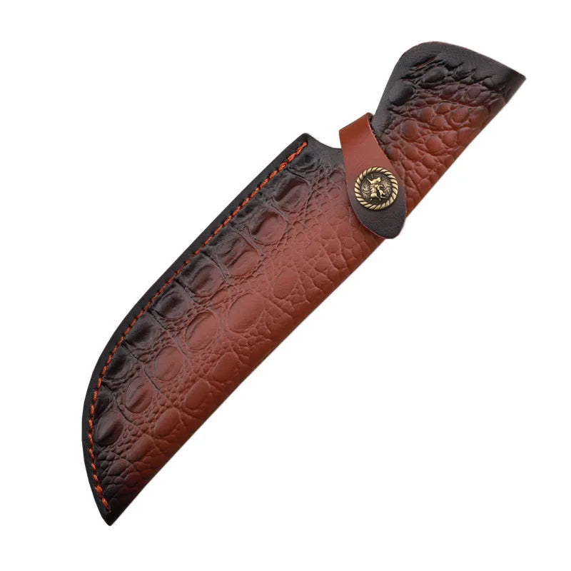 28cm Embossed Leather Knife Scabbard – Fixed Blade Belt Sheath Knife Sheath Qst Default Title
