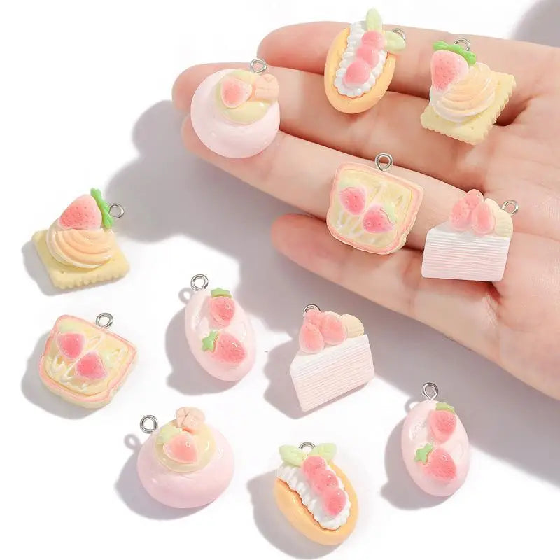 Strawberry Cake Resin Cartoon Charms – 10 DIY Designs DIY Resin Charms Qme