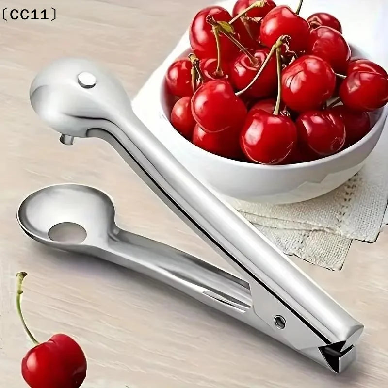 Stainless Steel Cherry Pitter – Fast One-Press Pitting Tool Cherry Pitter Tool Qme