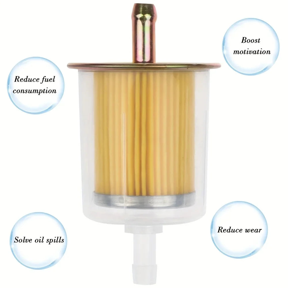 Universal Clear Inline Fuel Filter – Motorcycle, ATV, Car & Dirt Bike Inline Fuel Filter Qme