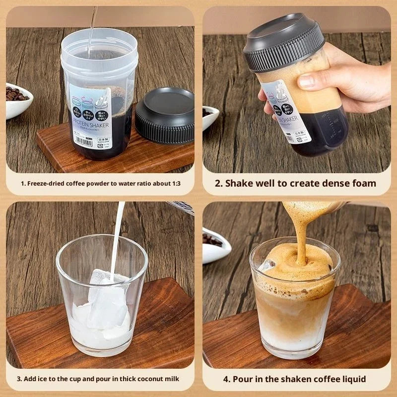 Protein Shaker Bottle 400ml – Fitness Mixing Cup for Men & Women Protein Shaker Bottle Qme