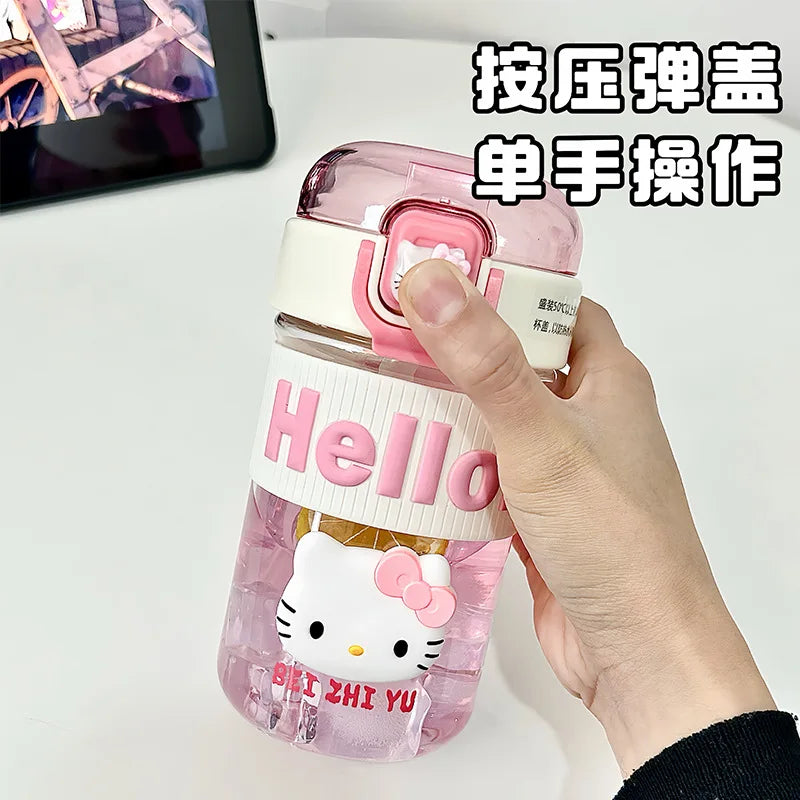 Hello Kitty Portable Straw Cup – Travel, Heat & Shock-Resistant Travel Straw Cup Qme