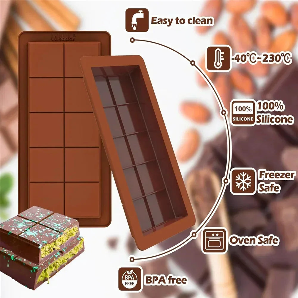3D Silicone Break-Apart Chocolate & Biscuit Mold | DIY Baking Silicone Baking Mold Qme