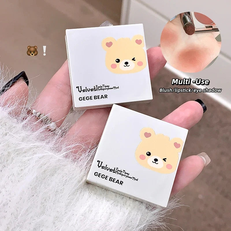 Gege Bear Velvet Lip & Blush Cream | Multi-Purpose, Long-Lasting Lip & Blush Cream Qme