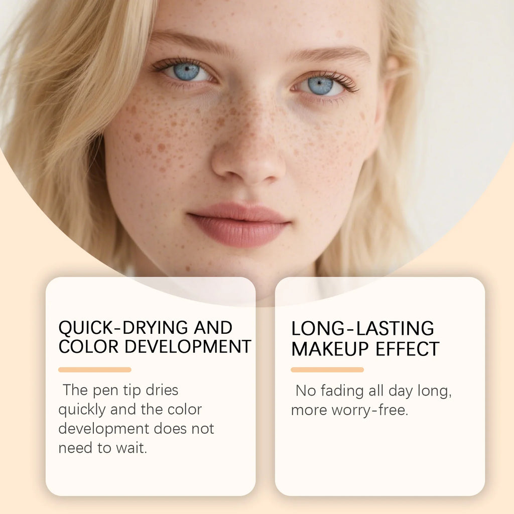 Zephoco Faux Freckle Liquid Pen – Waterproof, Long-Lasting Freckle Makeup Pen Qst
