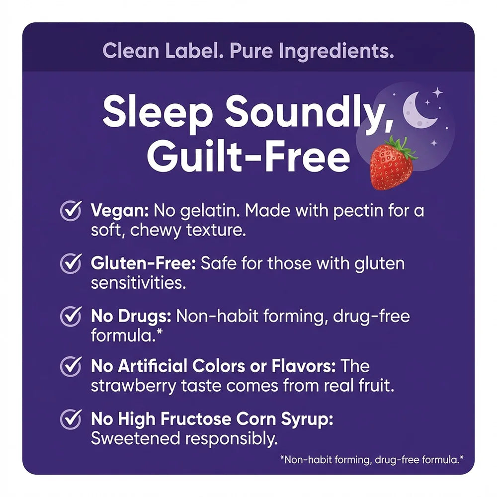 ZENVITALIZE Melatonin Gummies 10mg – Vegan, Strawberry, 60ct Melatonin Sleep Gummies Qst
