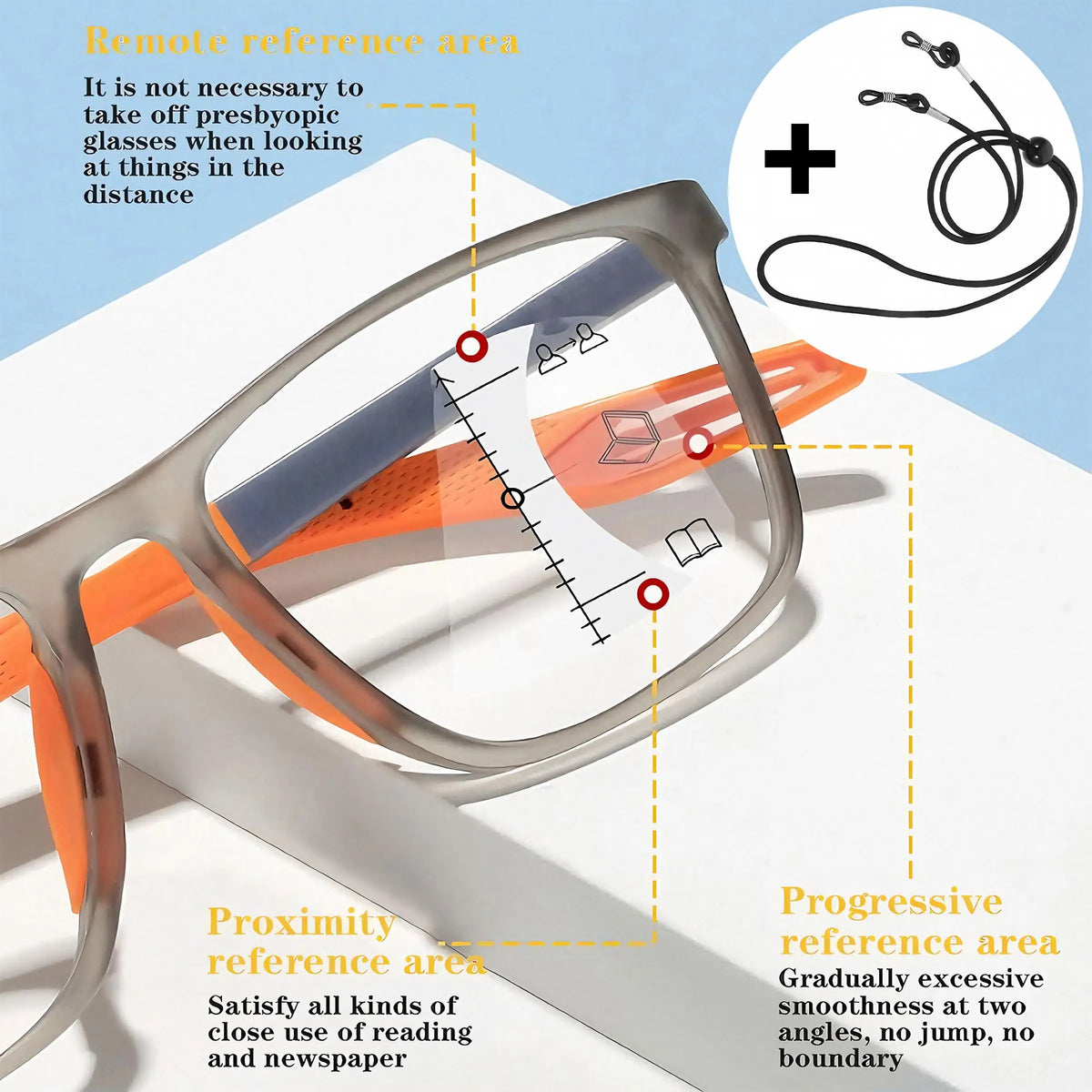 VOPHA Progressive Multifocal Reading Glasses Anti Blue Light TR90 Progressive Reading Glasses Qst