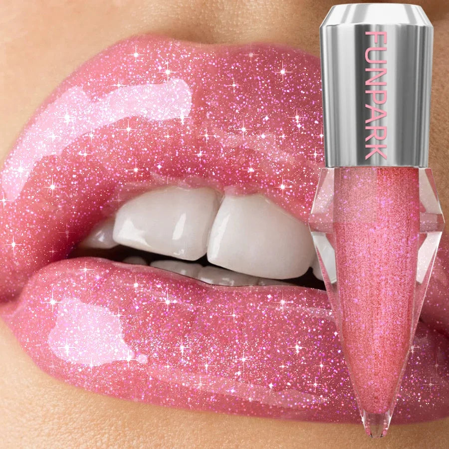 8-Color Glitter Shimmer Lip Gloss – Tinted, Moisturizing Set Glitter Lip Gloss Set Qme