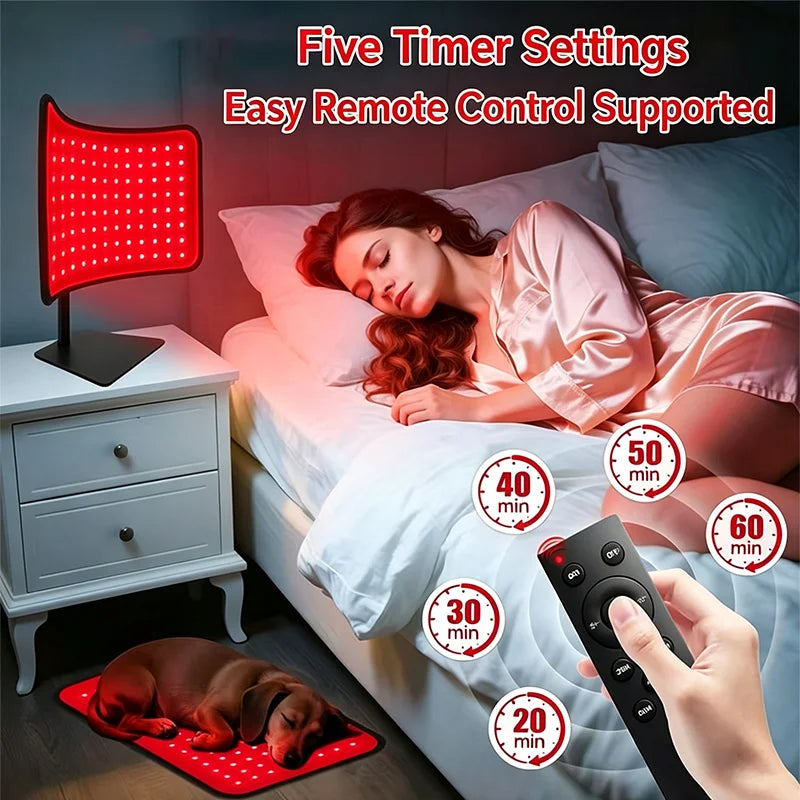 ZONGKUNG 120 LED Red Light Therapy Panel 660nm 850nm Red Light Therapy Panel Qst