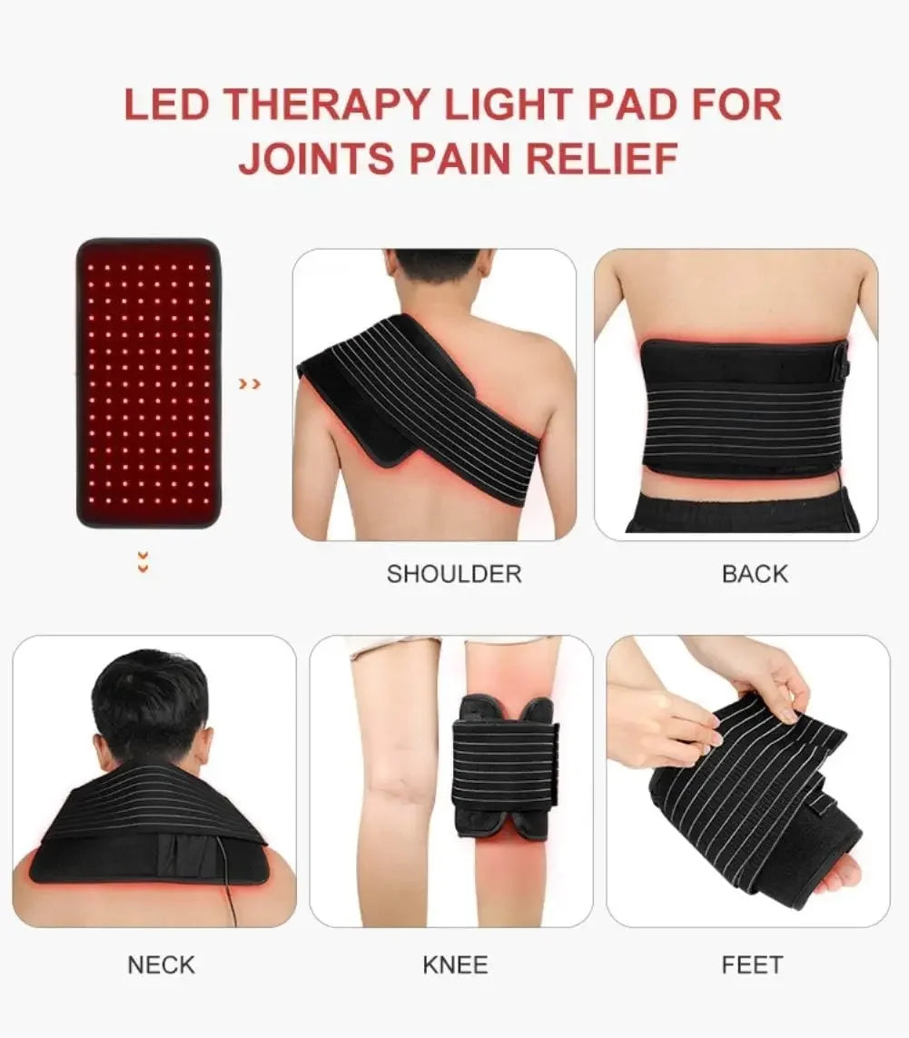 Red Light Therapy Belt 660nm 850nm – 120 LED Infrared Wrap Red Light Therapy Belt Qst