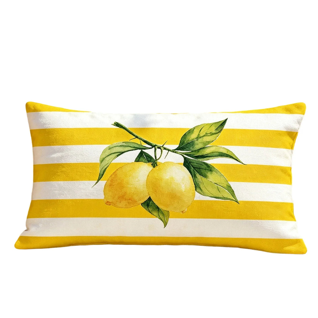 Sweet Lemon Print Throw Pillowcases Set of 2 – Couch & Bed Throw Pillowcase Set Qme A 60×60cm