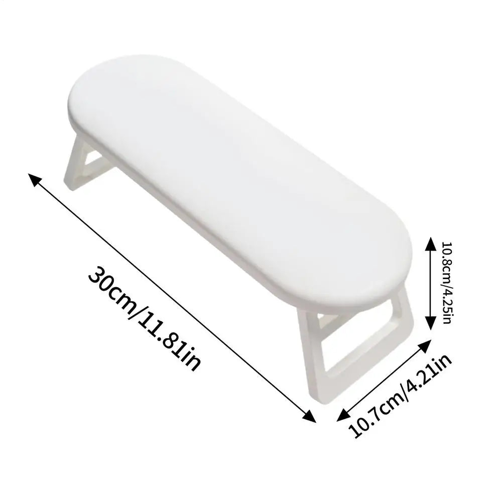 Portable Foldable Manicure Arm Rest Cushion Non-Slip | Qme Manicure Arm Rest Qme White