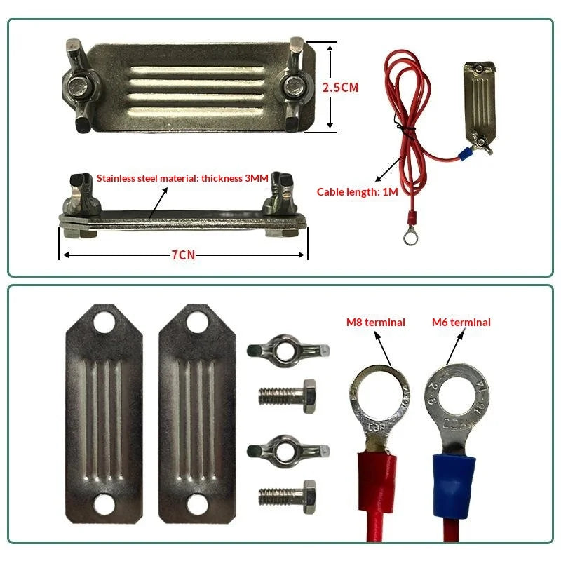 Electric Fence Tape Connector Clips for Farm Animals – 2 Pack Fence Tape Connector Qme