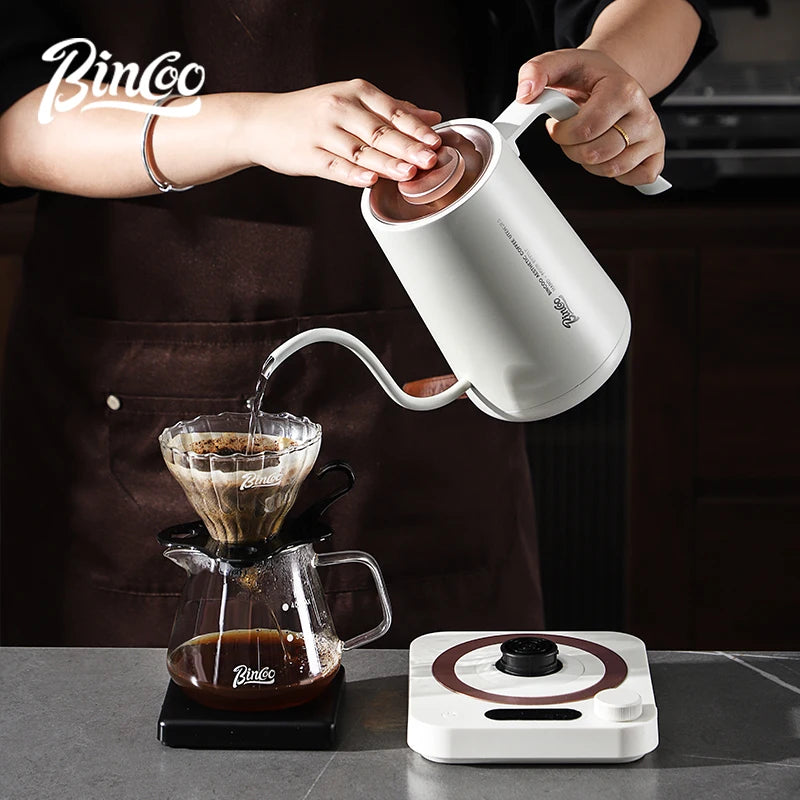 Bincoo 0.9L Gooseneck Electric Kettle – 1500W Temperature Control Gooseneck Electric Kettle Qst