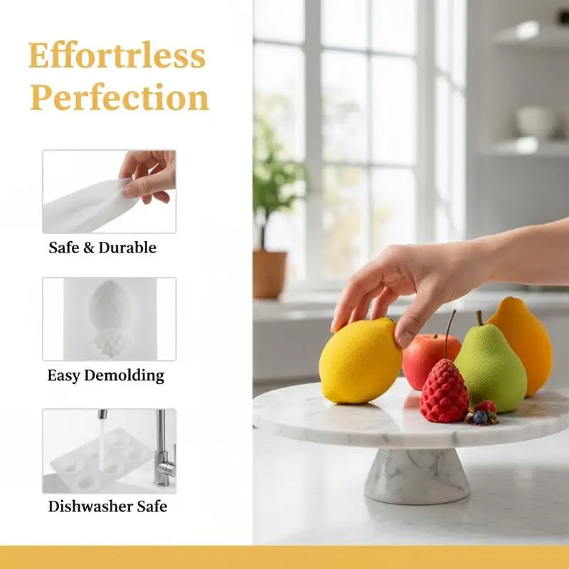 Fruit Silicone Cake Mold Set – Mousse & Pastry Baking Moulds Silicone Cake Mold Qst