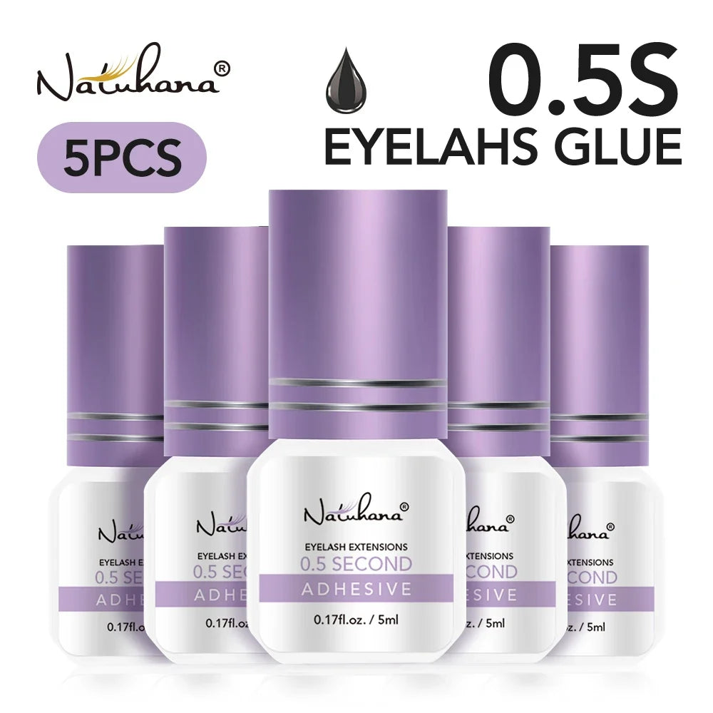 NATUHAHA Fast Drying Eyelash Extension Glue 5ml | Long Lasting Eyelash Extension Glue Qme
