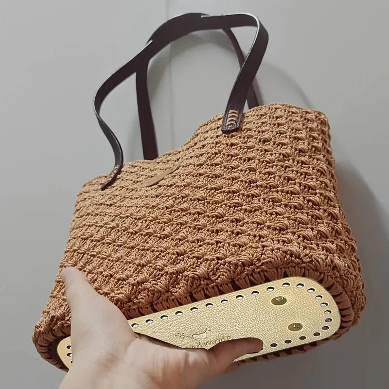Oval PU Leather Bag Base Plate for DIY Crochet & Knitting Bag Base Plate Qme