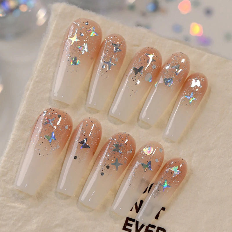 Holographic Star Nail Glitter Sequins Laser Sparkle Flakes Nail Art Sequins Qst