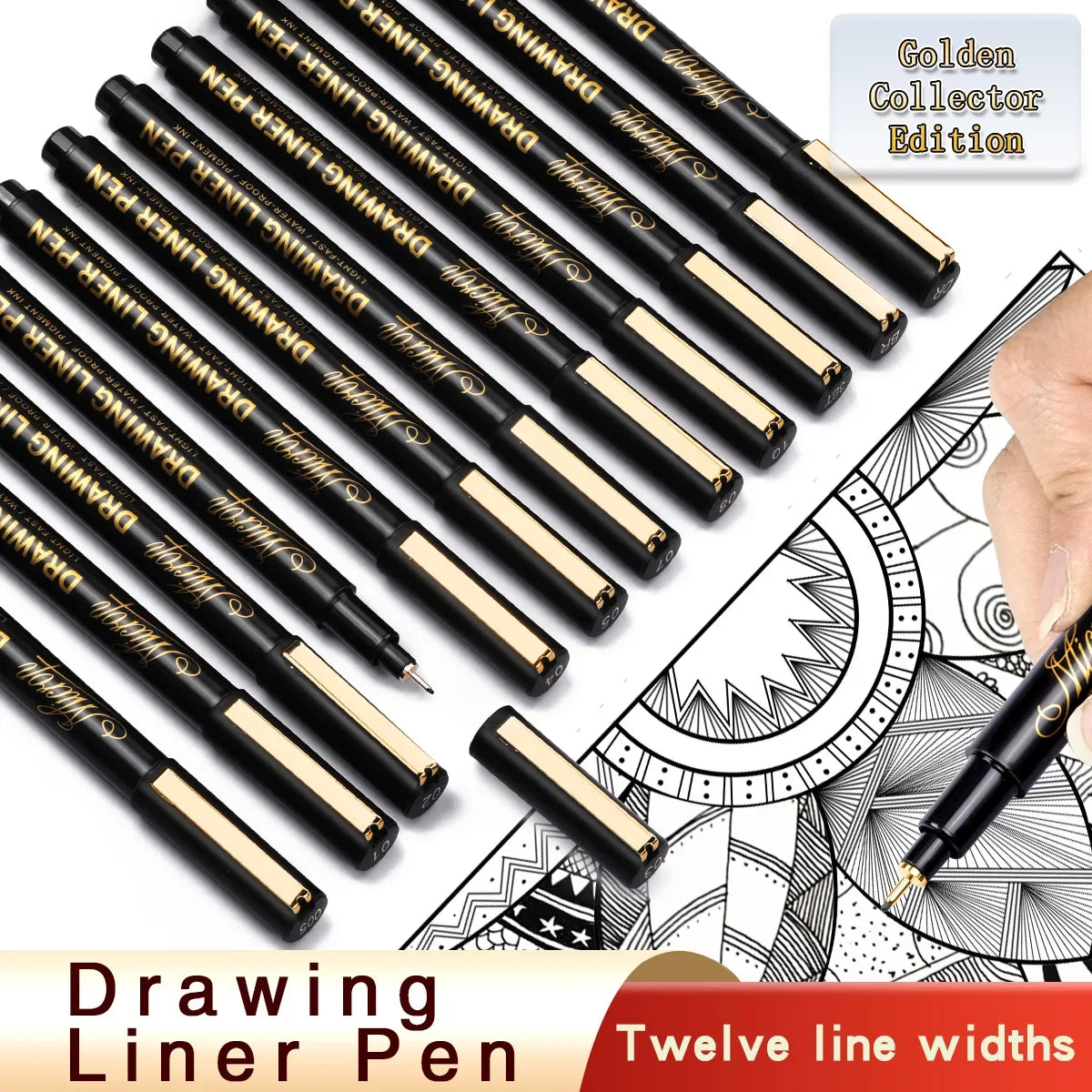 Manga Markers Needle Pen Set – Hook Line Sketch Art Pens Sketch Art Pens Qme