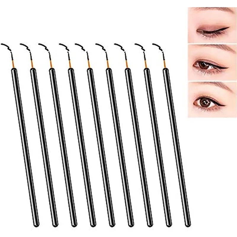 100 Disposable Eyeliner & Lip Brushes with Covers | 4 Colors Disposable Makeup Brushes Qme