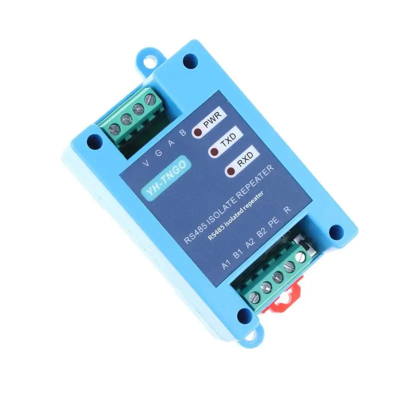 2-Channel RS485 Isolation Repeater Hub 12–36V Anti-Interference RS485 Repeater Hub Qme