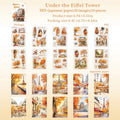 Paris Autumn Travel Sticker Book – 20 Sheets Dual Material Decorative Sticker Book Qme 1