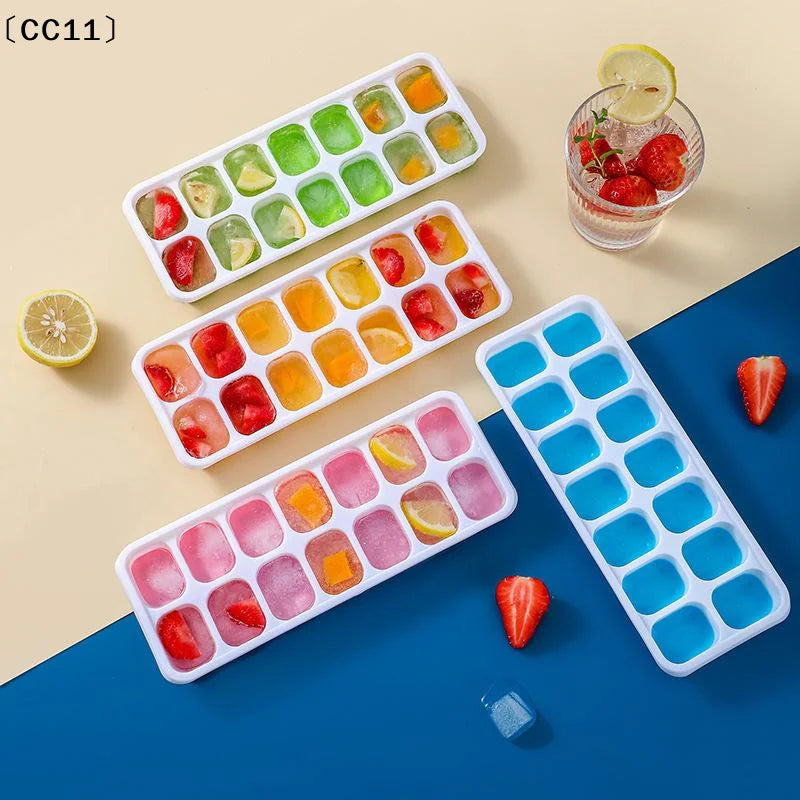 Silicone 14-Cube Ice Tray Mold with Lid – Easy Release Silicone Ice Cube Tray Qme