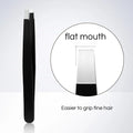 GECOMO Stainless Steel Eyebrow Tweezer – Slant & Flat Tip Eyebrow Tweezer Qme G2090-1