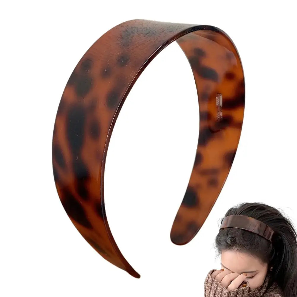 Vintage French Tortoiseshell Headband – No-Slip Women's Hair Band Tortoiseshell Headband Qme Brown