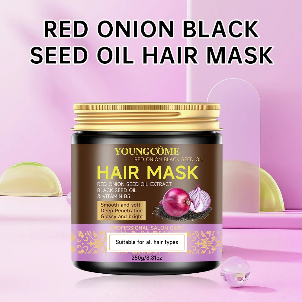 YOUNGCOME Onion Hair Mask – Moisturizing & Strengthening 250g Hair Mask Treatment Qst