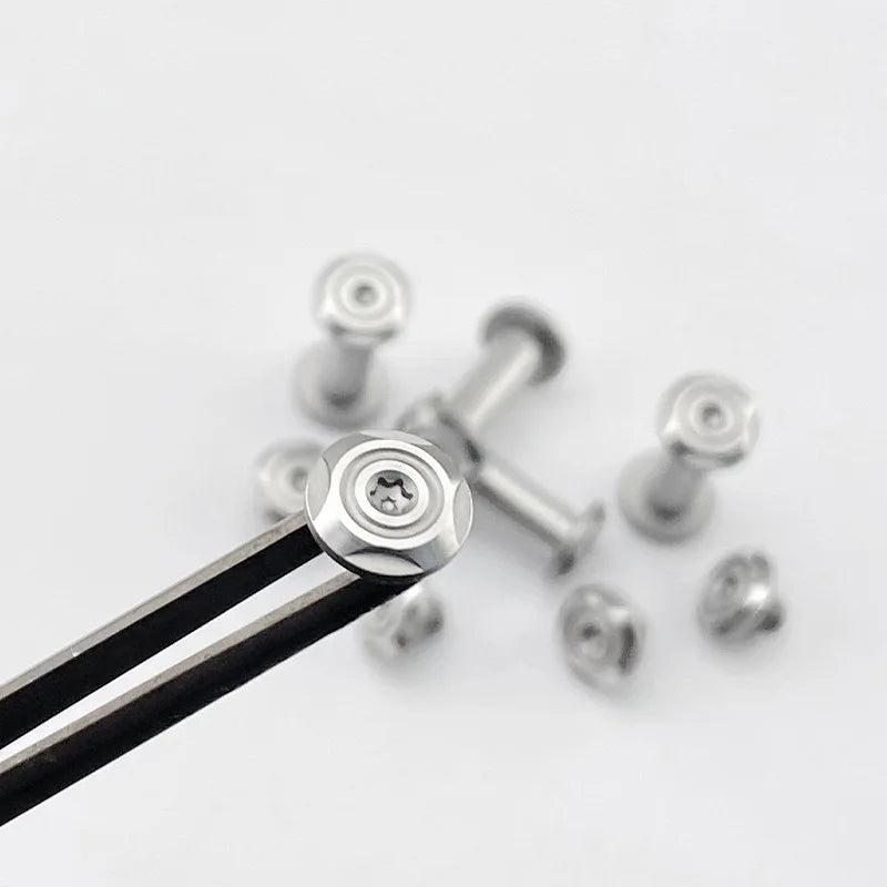Stainless Steel DIY Knife Handle Screws 10-Set M4 Plum Bolts Knife Handle Screws Qst