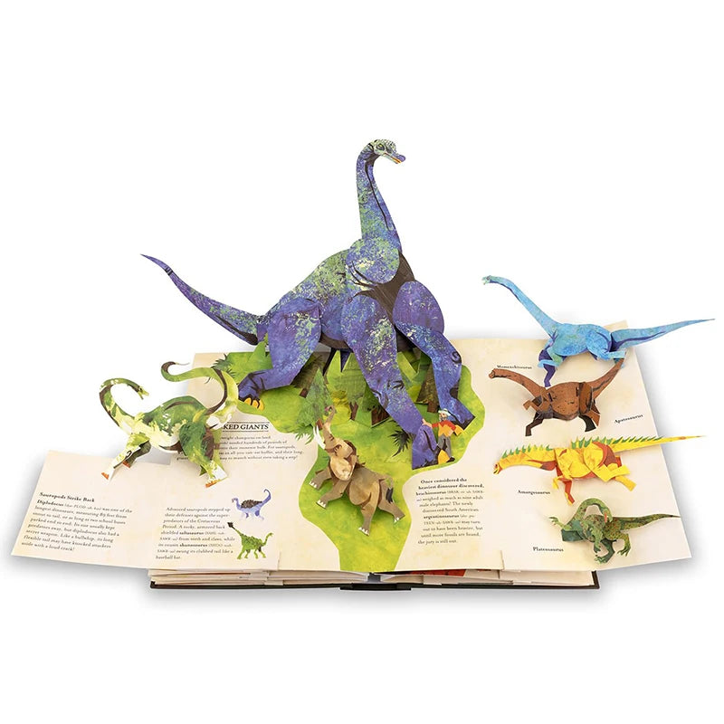 3D Folding Dinosaur Encyclopedia Book – Kids Science Gift Children's Science Book Qst Default Title
