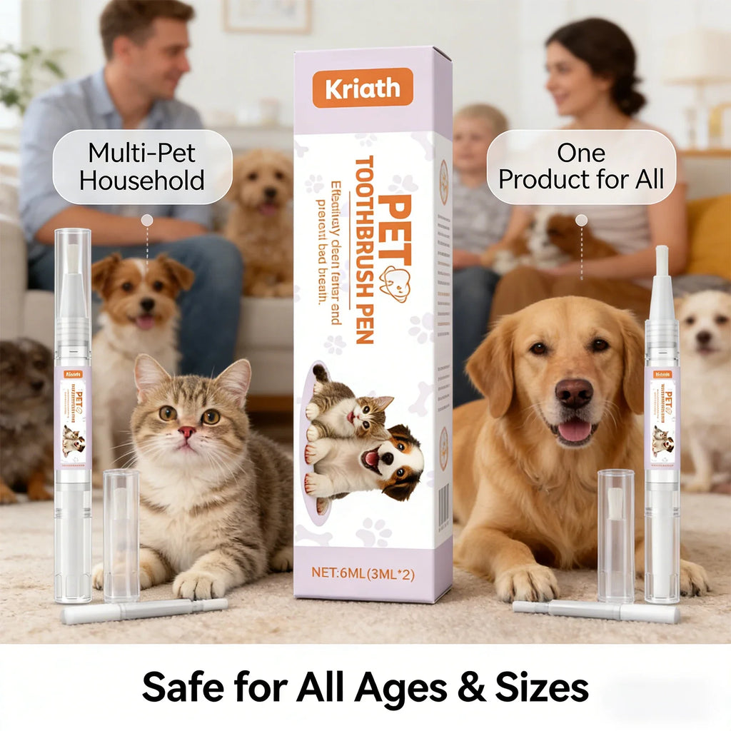 Pet Toothbrush Pen – Dental Cleaning for Dogs & Cats Pet Dental Tool Qme