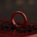 Natural Agate Stone Ring – Multi-Color Elegant Gemstone Jewelry Gemstone Ring Qme Red