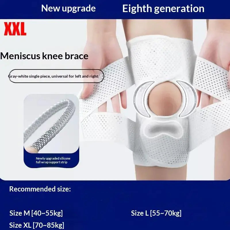 Knee Compression Brace – Side Stabilizers & Open Patella Knee Compression Brace Qst XXL White