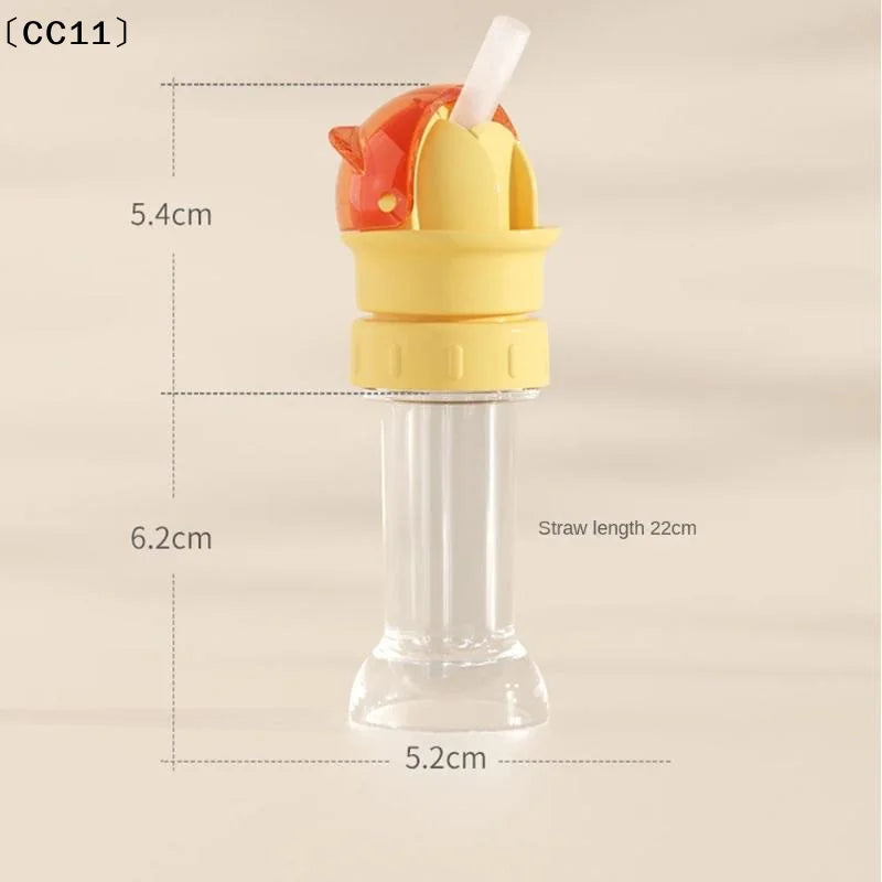 Spill-Proof Water Bottle Straw Lid with Dustproof Storage Box Bottle Lid Accessory Qme