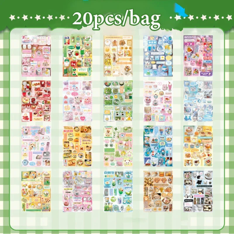 Japanese Snack Sticker Book – Izakaya & Dessert Shop Elements Craft Sticker Book Qme B