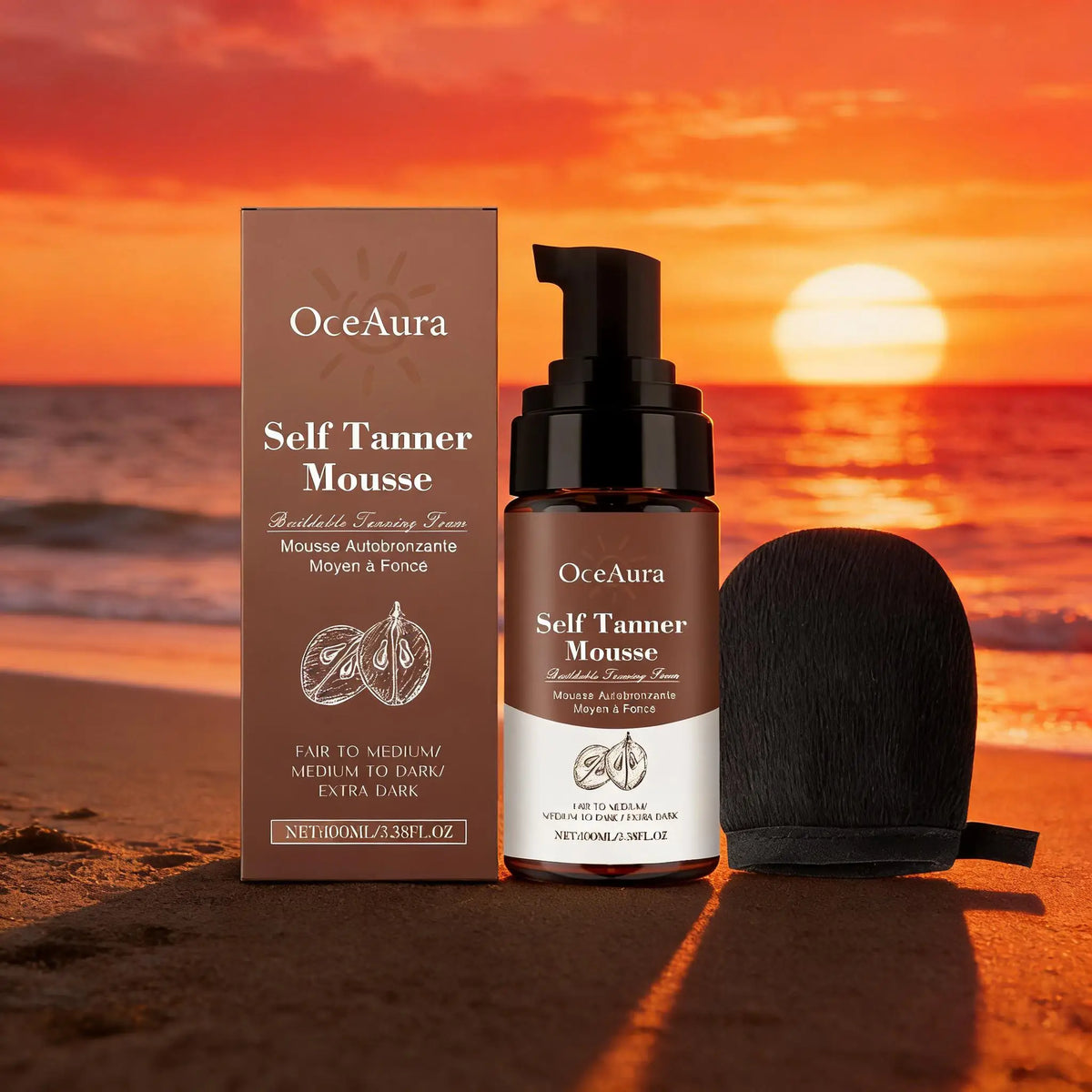 Organic Sunless Self Tanning Mousse – Face & Body Foam Sunless Tanning Mousse Qme