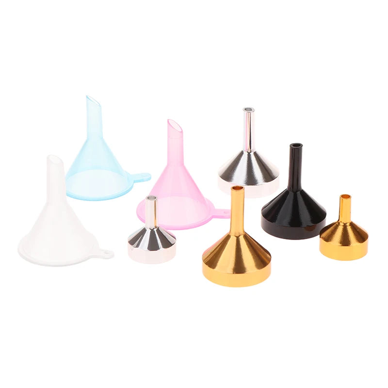 10Pcs Mini Funnels for Perfume, Essential Oil & Small Bottles Mini Filling Funnels Qst