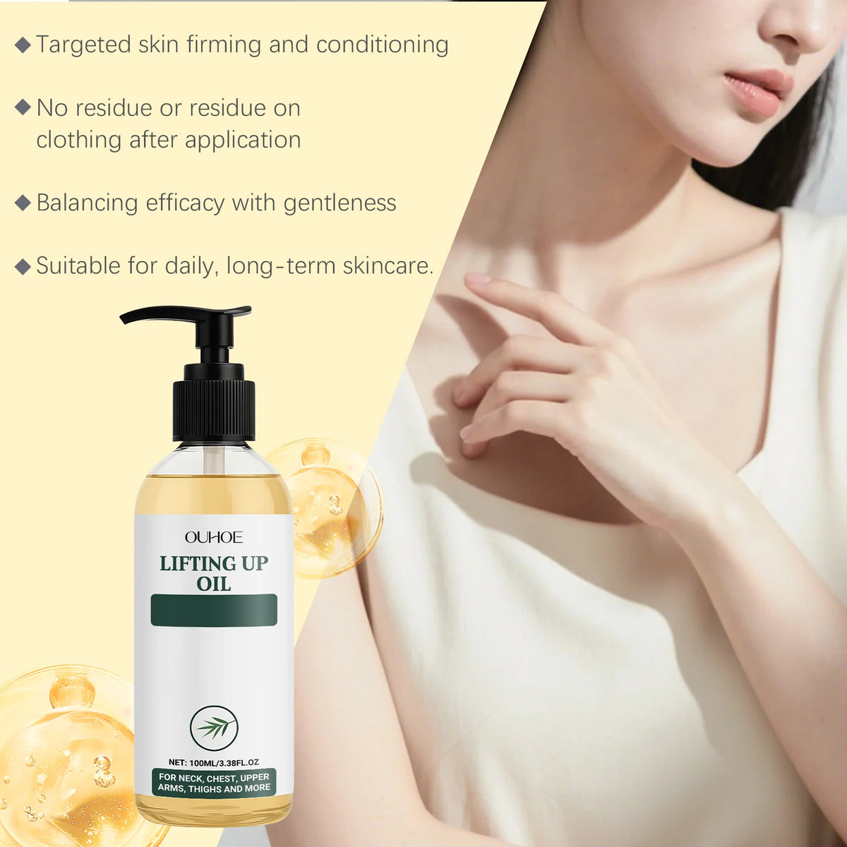 OceAura Collagen Firming Body Oil – Deep Hydration 100ml Firming Body Oil Qst