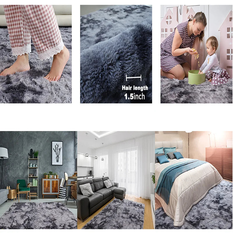 Large Fluffy Area Rug – Plush Soft Carpet for Any Room Plush Area Rug Qme