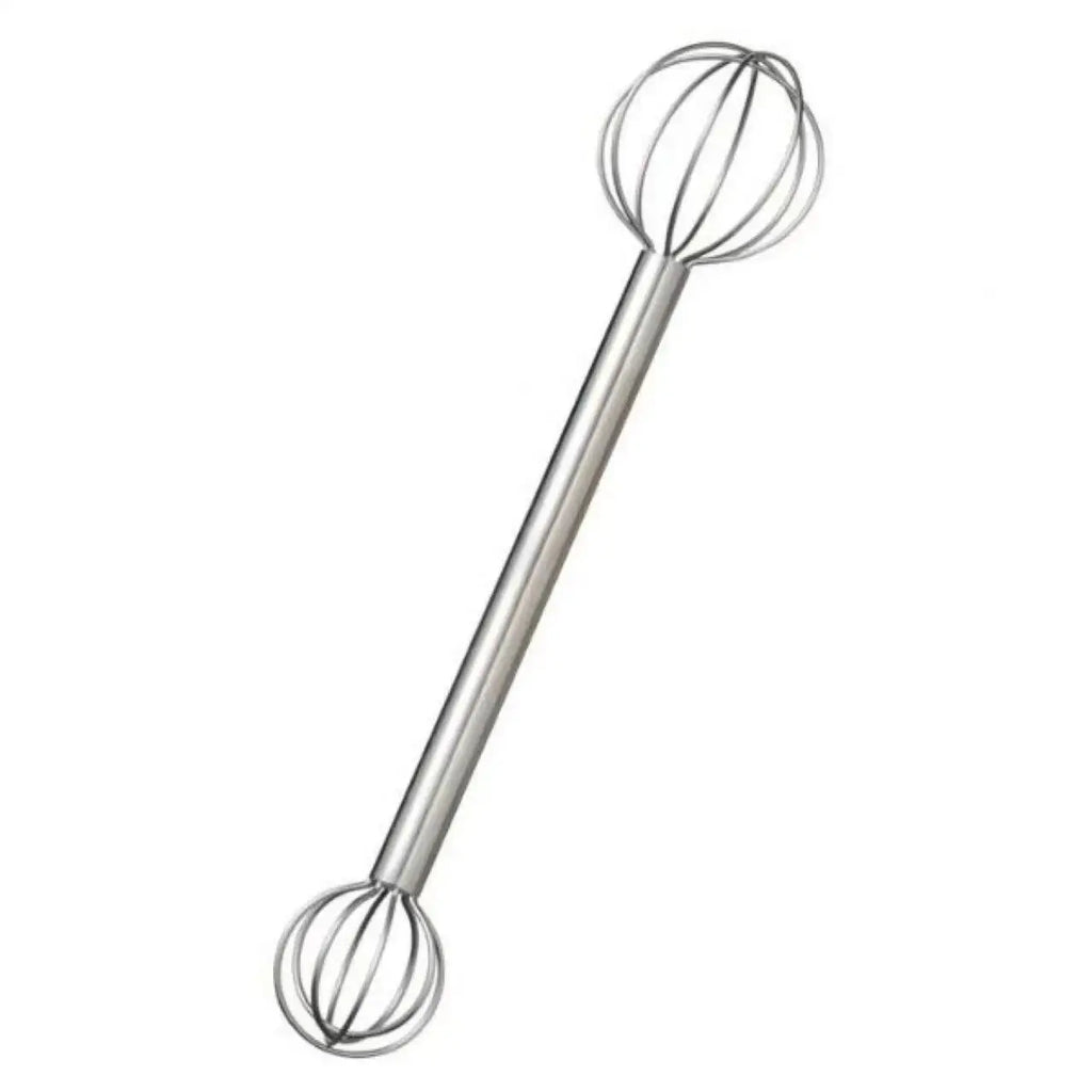 Double Head Stainless Steel Hand Whisk | Manual Egg & Cream Mixer Hand Whisk Qme 1pc