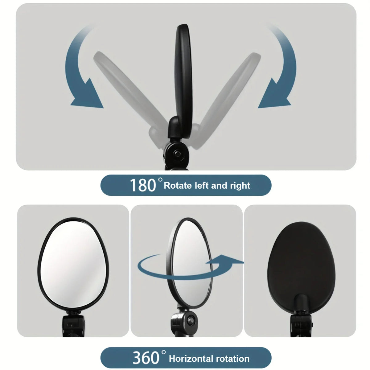 360° Adjustable Bike Handlebar Mirror – Wide Angle Rear View Bicycle Handlebar Mirror Qme